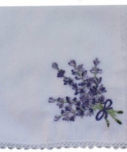 lavender embroidered handkerchief by powell craft