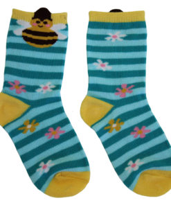 bumble bee motif socks