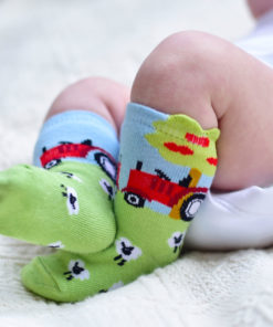 farmyard motif socks