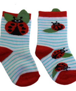 ladybird motif socks