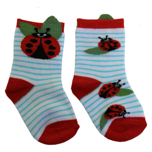 ladybird motif socks