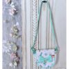 mermaid print mini handbag with mint bow by powell craft