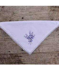 lavender embroidered handkerchief by powell craft