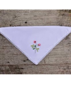 rose embroidered handkerchief by powell craft
