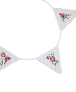 hand embroidered floral bunting by powell craft