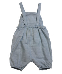 powder blue unisex linen dungarees by powell craft